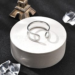 304 Stainless Steel Hollow Cuff Rings for Women&nbsp;RJEW-S395-01P