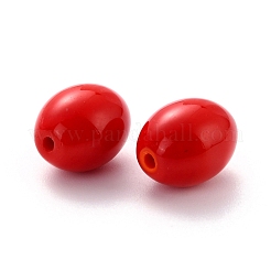 Oval Opaque Glass Beads&nbsp;GLAA-C013-04B