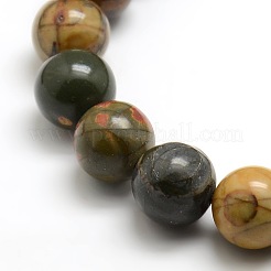 Round Natural Picasso Beads Strands&nbsp;G-P062-64