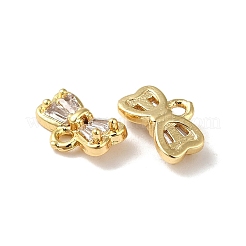 Brass with Glass Rhinestone Charms&nbsp;KK-B079-09G