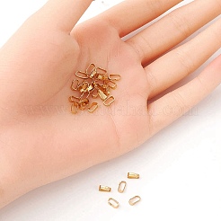 304ステンレススチールスナップオンベイル  18KGP本金メッキ  6x3x2.2mm  内径：5.5x2.5mm&nbsp;STAS-YW0001-46
