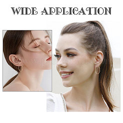 100Pcs 316 Surgical Stainless Steel Hoop Earring Findings&nbsp;STAS-BBC0002-01