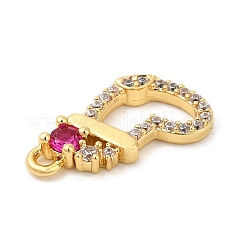 Rack Plating Brass Pave Cubic Zirconia Pendants&nbsp;KK-R150-10G-01