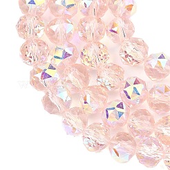 Electroplate Transparent Glass Beads Strands&nbsp;GLAA-H040-01B