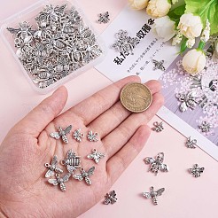 90 Pieces Bee Alloy Charm Pendant Mixed Honey Bee Charm Antique Alloy Insect Charm for Jewelry Making Crafts&nbsp;JX209A