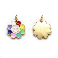 Brass Enamel Charms&nbsp;X-KK-O135-01B