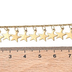 304 Stainless Steel Star Tassel Necklaces for Women&nbsp;NJEW-D328-04G