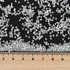 不透明色光沢ガラスシードビーズ  シリンダー  ホワイト  1.6x1.3mm  穴：0.8mm  約60000個/ポンド&nbsp;SEED-H003-12I