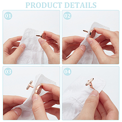 2 Pairs Brass Cufflinks for Men&nbsp;FIND-WR0011-06