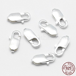 925スターリングシルバーカニカン  長方形  銀  14x6.5x3mm  穴：1.5mm&nbsp;STER-G019-03-14mm