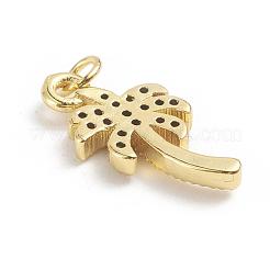 Brass Micro Pave Cubic Zirconia Pendants&nbsp;ZIRC-G165-01G