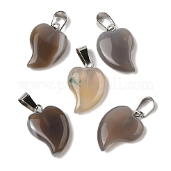 Natural Grey Agate Pendants&nbsp;G-B127-11P-10
