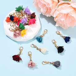 20Pcs Cloth Flower Pendant Decorations&nbsp;HJEW-YW00133