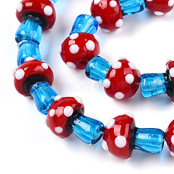 Handmade Lampwork Beads Strands&nbsp;X-LAMP-N024-09D