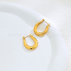 Vintage Brass Oval Hoop Earrings&nbsp;GT1650