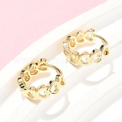 Hollow Heart Brass Hoop Earrings&nbsp;EJEW-Z102-17G