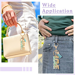 Alloy & Resin Tassel Keychainss&nbsp;AJEW-TADJ0001-20G-04