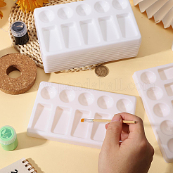 10Pcs 10-Compartment Plastic Watercolor Oil Palette&nbsp;AJEW-GL0003-38