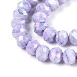 Opaque Baking Paint Glass Beads Strands&nbsp;EGLA-N006-010A-B04-01