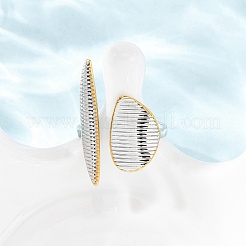 304 Stainless Steel Open Cuff Rings for Women&nbsp;RJEW-K321-02GP