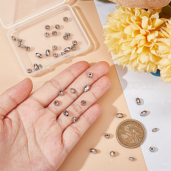 40Pcs 4 Style 201 Stainless Steel Beads&nbsp;STAS-UN0045-25