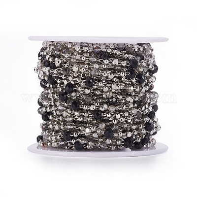 Handmade Glass Beaded Chains&nbsp;CHC-K007-G04-P-1