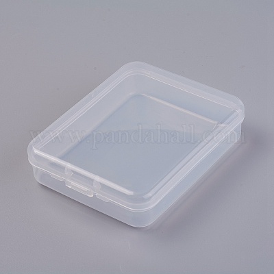 プラスチックビーズ収納ケース  長方形  透明  11.95x9.3x2.85cm  内径：11.05x8.9のCM&nbsp;LS-CON-L013-04-1