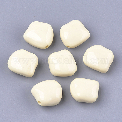 アクリルビーズ  ナゲット  トウモロコシの穂の黄色  23.5x23x12.5mm  穴：2.5mm  約125個/500g&nbsp;OACR-S029-058B-1