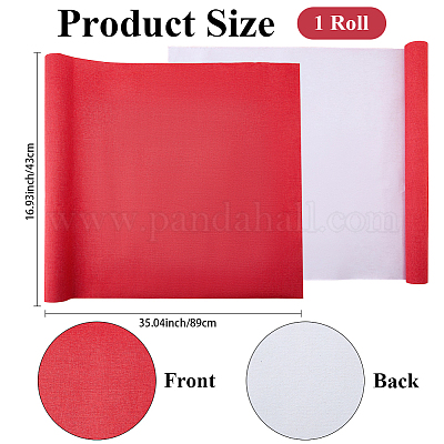 ナイロン生地  綴じ布  長方形  レッド  890x430mm&nbsp;DIY-WH20062-133H-1