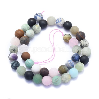 Natural Mixed Gemstone Beads Strands&nbsp;G-K310-H01-10mm-1