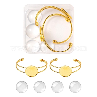 DIY Blank Dome Bangle Making Kit&nbsp;DIY-FS0003-50G-1