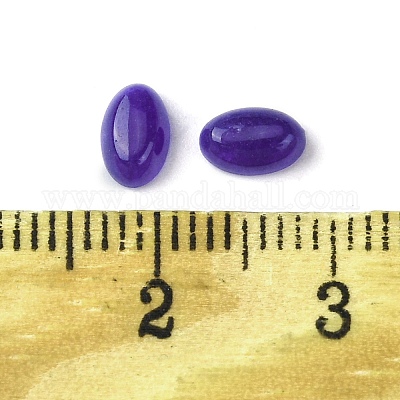 天然石ホワイトジェイドカボション  オーバル  染め  モーブ  6x4x2~2.5mm&nbsp;G-A094-01A-23-1