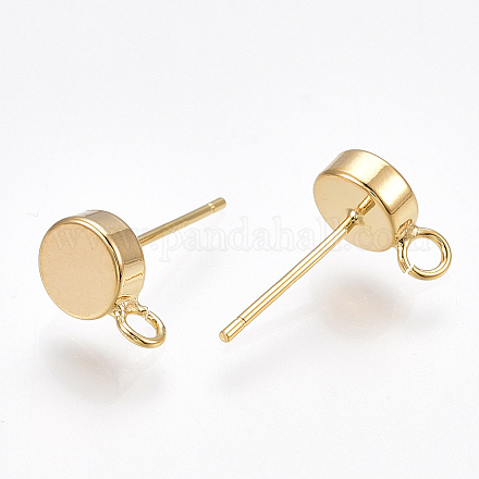Brass Stud Earring Findings X-KK-T038-293G-1