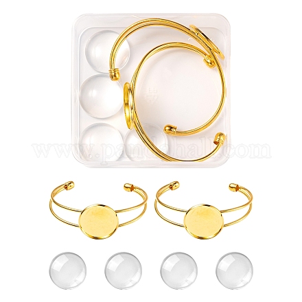 DIY Blank Dome Bangle Making Kit DIY-FS0003-50G-1