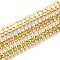 Iron Rhinestone Cup Chains, with Spool, Golden, Gold, 8.5x3mm, about 14.99 Feet(4.57m)/Roll