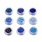 6/0 Glass Seed Beads, Round, Blue, 4mm, Hole: 1.5mm