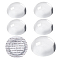 Glass Cabochons, Half Round, Clear, 39x19mm
