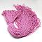 Polyester & Spandex Cord Ropes, 1 Inner Core, with Patterns, for Shoe Lace Cord Making, Hot Pink, 2mm, about 109.36 yards(100m)/bundle