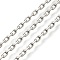 Brass Cable Chains, Soldered, with Spool, Lead Free & Cadmium Free, Long-Lasting Plated, Rack Plating, Oval, Platinum, 3.5x1.7x0.5mm