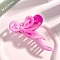 Plastic Claw Hair Clips, Two Tone, Butterfly, Deep Pink, 110x70mm