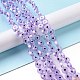 Handmade Evil Eye Lampwork Flat Round Bead Strands&nbsp;LAMP-L058-10mm-25-4
