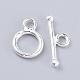925 Sterling Silver Toggle Clasps&nbsp;STER-K167-078S-3