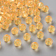 透明なアクリルビーズ  ラウンド  ゴールド  6x5mm  穴：1.8mm  約4400個/500g&nbsp;MACR-S370-A6mm-719-1