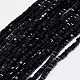ガラスビーズ連売り  多面カット  キューブ  ブラック  3~3.5x3~3.5x3~3.5mm  穴：1mm  98~100個/連  28~30cm  約98~100個/連  13.8インチ&nbsp;EGLA-J028-3x3mm-02-1