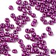焼付塗装ガラスシードビーズ  暗い蘭  6/0  4~5x3~4mm  穴：1~2mm  約4500個/袋&nbsp;SEED-S003-K31-2