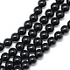 Synthetic Black Stone Bead Strands&nbsp;G-R345-10mm-35-1-1