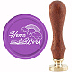 Brass Wax Seal Stamp with Handle&nbsp;AJEW-WH0184-0627-1