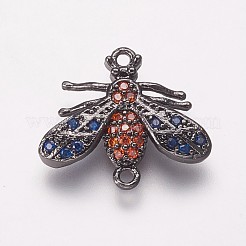 Brass Cubic Zirconia Links&nbsp;KK-P134-49