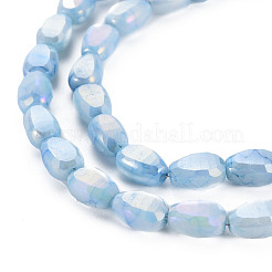 Opaque Baking Paint Crackle Glass Beads Strands&nbsp;EGLA-S174-21D