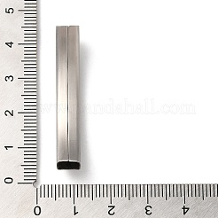 変色しない304ステンレススチールチューブビーズ  カーブチューブ  ステンレス鋼色  41x6.5x4.5mm  穴：5.5x3.5mm&nbsp;STAS-Z045-05C-P